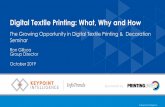 Digital Textile Printing: What, Why and How Textile Printing - What...Ink & Fabric Type Placements in the forecast are accounted for by their predominant ink usage. This categorization