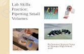 Lab Skills Practice: Pipetting Small Volumesjweller2/pages/SummerCamp2016/... · Pipetter types Serological and micropipettes are used to accurately transfer small liquid volumes