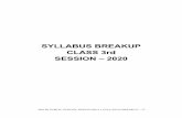 SYLLABUS BREAKUP CLASS 3rd SESSION – 2020media.dpssrinagar.com/v2/media/2020/02/Class-3rd-Syllabus-2020.pdf3rd English MARCH . TOPICS / CHAPTERS . WEIGHT-AGE TEACHING PERIODS Chapter