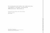 CLASSIFICATION OF MUSICAL GENRES USING HIDDEN MARKOV … · CLASSIFICATION OF MUSICAL GENRES USING HIDDEN MARKOV MODELS SEBASTIAN DALIN-VOLSING Master’s thesis 2017:E20 Faculty