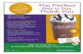 McDonalds - Hospitality Mints · 2020-01-20 · 1000 Servings per Case Shelf Life: 6 months Way to Say Thank YOu Serving Suggestions Serve mints with McCafé Coffee drinks Place mints