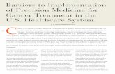 Barriers to Implementation of Precision Medicine for ...Barriers to Implementation of Precision Medicine for Cancer Treatment in the U.S. Healthcare System. C by Subha Madhavan Ph.D