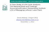 A Case Study of Life Cycle Analysis: The National …...Product Stewardship Institute – Life Cycle Analysis (2012) A Case Study of Life Cycle Analysis: The National Paint and Coatings