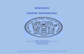 MODIV USER MANUAL · 2016-08-23 · The upgrade was written to state specification by an outside vendor under contract to the state and released for use in 1982. This upgrade and