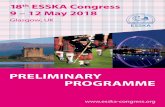 ESSKA2018 Preliminary-Programme 170x240mm …...ICL10 Return to sports after ACL injuries ICL11 The role of arthroscopy in ankle instability treatment ICL12 Meniscus cartilage combined