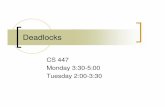 Deadlocks - cse.iitb.ac.inrkj/cs347m/osweblinks/lectures/deadlocks.pdf · deadlocks Prevention better than cure Cure is possible after detection Avoid just when you think there is