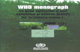 WHO monograph on L. ... WHO Library Cataloguing‐in‐Publication Data WHO monograph on good agricultural and collection practices (GACP) for Artemisia annua L. 1.Artemisia annua