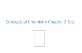 Conceptual Chemistry Chapter 2 Test · 2017-10-01 · Conceptual Chemistry Chapter 2 Test. The first 15 slides your job once again is to use the periodic table to get the answers.