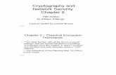 Cryptography and Network Security Chapter 2 · Cryptanalysis of Caesar Cipher only have 26 possible ciphers ... Rail Fence cipher write message letters out diagonally over a number
