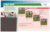 PUNT KICK - GAA DOES Kick... · PUNT KICK KEY TEACHING POINTS The Punt Kick is one of the most common foot passing techniques in Gaelic football. It may also be used to kick for a