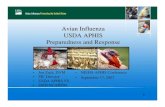 vian Influenza USDA APHIS Preparedness and …...1 Avian Influenza USDA APHIS Preparedness and Response • Jon Zack, DVM • PIC Director • USDA APHIS VS • EMD NCAHEM • NIEHS-APHIS