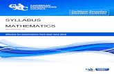 SYLLABUS MATHEMATICS CSEC Mathematics Syllabus.pdf · SECTION 3: SETS ... Moreover, it is centrally positioned within the CXC® sequence of examinations bridging the CPEA and CCSLC