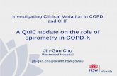 Investigating Clinical Variation in COPD and CHF · Underwent respiratory questionnaire, spirometry and lung function testing. 1224 completed spirometry. 39 (3.5%) had GOLD stage
