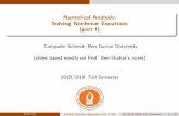 Numerical Analysis: Solving Nonlinear Equations …na191/wiki.files/NA191_lec...Numerical Analysis: Solving Nonlinear Equations (part I) Computer Science, Ben-Gurion University (slides