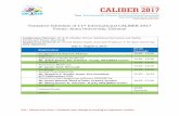 Tentative Schedule of 11 International CALIBER …...2017 1 1 N.B. : Please note time / schedule may change according to organizer’s policy Tentative Schedule of 11th International