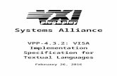 VISA Implementation Specification for Textual Languages  · Web view2016-03-17 · This section introduces the VISA Implementation Specification for Textual Languages. This specification