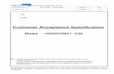 Customer Acceptance Specification · 2014-05-14 · HannStar Display Corp. Document Title HSD070I651 Specification Page No. 2/26 Document No. Revision 1.0 The information contained