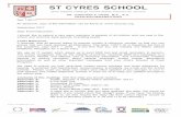I ST CYRES SCHOOL · 2017-09-08 · I ST CYRES SCHOOL Strive Together Challenge Yourself Realise Everyone can Succeed HEADTEACHER/PRIFATHRO Ref: 1/2017- DR. JONATHAN P. HICKS, M.A.,