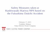 Safety Measures taken at Kashiwazaki Kariwa NPS based on ... · Safety Measures taken at Kashiwazaki Kariwa NPS based on the Fukushima Daiichi Accident February 17, 2015 ... steam