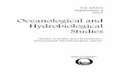 Oceanological and Hydrobiological Studies - PTHpth.home.pl/pobierz/Oceanological_and_Hydrobiological... · 2008-08-03 · Vol. XXXVI Supplement 4 2007 Oceanological and Hydrobiological