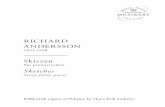 RICHARD ANDERSSON · PDF file he majority of Richard Andersson’s piano works adhere to the Romantic character piece, together with shorter works of moderate diiculty, which were