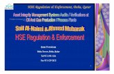 HSE Regulation & Enforcement, Doha, Qatar · 2018-10-16 · HSE Regulation & Enforcement, Doha, Qatar Qatar Petroleum Doha Tower, Doha, Qatar Tel 974 493 1416 ... Design practices,