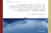 A literature review of Public Opinion Research on Canadian ... · identify and analyze existing public opinion data on the Canadian public’s attitudes towards multiculturalism and