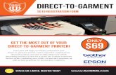direct-to-garment printer!Spaces are limited, register today! get the most out of your direct-to-garment printer! This class will help you better understand your direct-to-˜arment