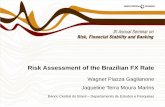 Risk Assessment of the Brazilian FX Rate · Notes : Covariate vectors show n for h 1 . RND means risk - neutral density , RWD ( real w orld density ) , QR ( quantile regression )
