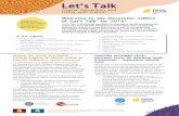 Let’s Talk - Cancer Council Western Australia · Let’s Talk Cancer Prevention and Living with Cancer Welcome to the December edition of ‘Let’s Talk’ for 2018! ‘Let’s