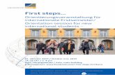 First steps - uni-bonn.de · INTERNATIONAL OFFICE, HOCHSCHULGEMEINDEN, AStA, STUDIERENDENWERK BONN Save the date! 01.10.2019, 14-16 Uhr, Aula, Hauptgebäude Plus: Infostand des Dezernats