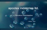 apcotex industries ltd. · 2017-03-01 · Ceat and Finolex Cables. He has served on the Managing Committee of Bombay Chamber of Commerce & Industry, Mumbai and Associated Chamber