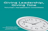 Giving Leadership, Giving Time - Volunteer Now...5 Giving Leadership, Giving Time 2. Methodology 2.1 Definitions To support an agreed understanding of what was meant by ‘governance’
