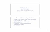 EIT/FE Exam EE Review Prof. Richard Spencerspencer/EIT-review.pdfEIT/FE Exam EE Review Prof. Richard Spencer Basic Electricity Outline • Charge, Force, Electric Field, Work and Energy