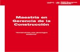 Maestría en Gerencia de la Construcción · · Control y Dirección de Proyectos bajo la Metodología del PMBOK · Microsoft Project Aplicado a la Construcción · Taller Integrador