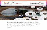 Biogas Industry in South Africa - Stellenbosch … Job...An Assessment of Skills Needs and an Estimation of the Job Potential of the Biogas Industry in South Africa iv Person-years