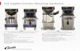 G3 Digital Combo Brewing Systems - Wilbur CurtisPerfec r CB Shown with TLXA2201G000 2.2L Airpot and TCO421A000 4.0 gallon Tea Dispenser (Sold Separately) CBP Shown with CLXP6401S100