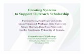 Creating Systems to Support Outreach Scholarship · Creating Systems to Support Outreach Scholarship Patricia Book, Kent State University Hiram Fitzgerald, ... Cummings &Worley, 8e,