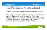 Chapter 1 Page 1 How Pesticides Are Regulatedpesticidetruths.com/.../12/Slide-Show-Ontario-How-Pesticides-Are-Regulated-2010-00-00.pdfChapter 1 How Pesticides Are Regulated ... Slide