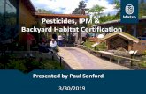 Pesticides, IPM & Backyard Habitat Certification · Pesticides of highest concern Most rodenticides difethialone, bromethalin, bromadiolone Many insecticides especially carbaryl,