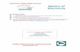 Basics of Electricity - EandM · 2019-07-18 · Siemens STEP 2000 Course Basics of Electricity It's easy to get in STEP! Download any course. Hint: Make sure you download all parts