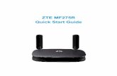 ZTE MF275R Quick Start Guide - Bell Canada ... Connected to the LTE network Green blinking Roaming (LTE