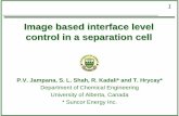 Image based interface level control in a separation cellslshah/files/nserc_irc... · Image based interface level control in a separation cell P.V. Jampana, S. L. Shah, R. Kadali*