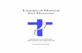 Liturgical Manual For Deacons - 2018dphx.org/wp-content/uploads/2016/01/Liturgical-Handbook-Draft-20120425.pdf · that the Liturgical Manual for Deacons must be revised. Under the