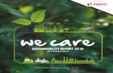 sustainability REPORT 2018 - Hero MotoCorp · implementation of our in-house developed and patented i3S (idle Stop-Start System) technology to six popular models - HF Deluxe, Splendor+,