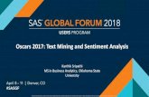 Oscars 2017: Text Mining and Sentiment Analysis · 2018-04-23 · Oscars 2017: Text Mining and Sentiment Analysis Karthik Sripathi MS in Business Analytics, Oklahoma State University