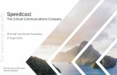 Speedcast For personal use only...impacting the number of VSAT vessels • L-band revenue declining by $2.3m as migration to VSAT continues • Decline in Equipment & Installation