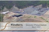 For personal use only - Finders Resources Limitedfindersresources.com/wp-content/uploads/2017/03/Investor-Presentation... · Cibaliung Jakarta Operating gold mine Operating copper