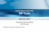KX-HTS Step by Step Guide SIP Trunkcs-im.psn-web.net/Global/PBX/pbx/hts/manual/S8.HTS SIP... · 2017-07-20 · 2 Office SIP Trunk Operator Ext 101 Ext 103 Ext 104 5555-3301 5555-3302