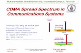 CDMA Spread Spectrum in Communications Systems...EE, MAJU CDMA Spread Spectrum EE-5713 Advanced Digital Communications 17 Week 11-12; Spring - 2013 K SS Signals M 1 ( k& ) B m & P